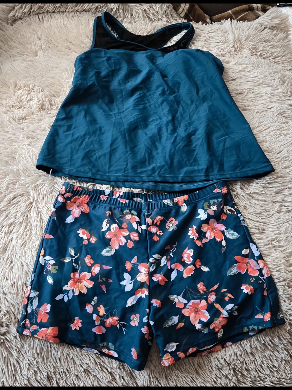 Yonique Athletic Tankini with Shorts #1419 - Picture 3 of 7